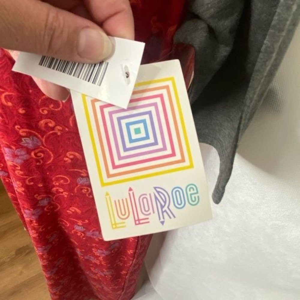 LulaRoe ladies t-shirt dress midi red & size XL NWT - Picture 5 of 15
